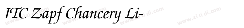 ITC Zapf Chancery Li字体转换